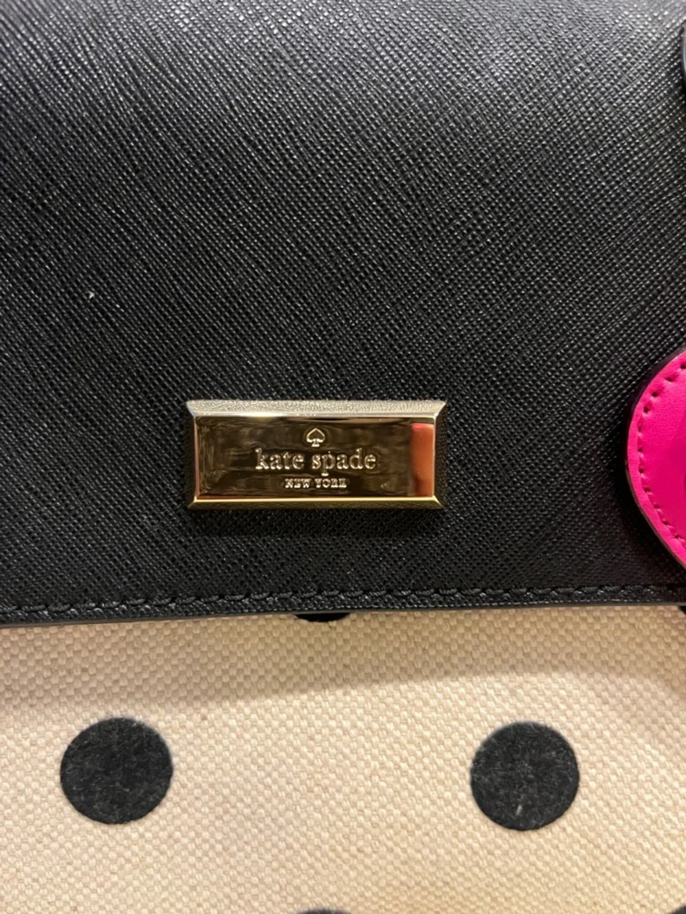 kate spade Black, Cream & black Polka Dot Top-Handle Satchel - Picture 3 of 6